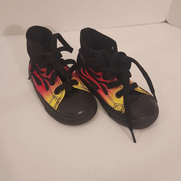 Converse Chuck Taylor All Stars High Top Hot Rod Flames in Size 5 (Baby) - Picture 3 of 11